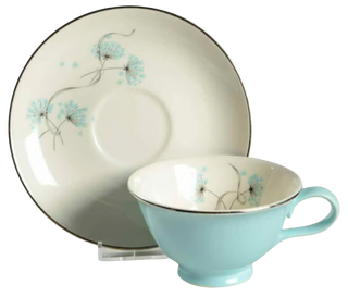 Vintage Taylor, Smith & Taylor Blue Lace Footed Cup & Saucer Set