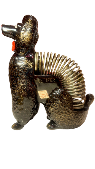 1950's Ceramic Poodle Letter Holder