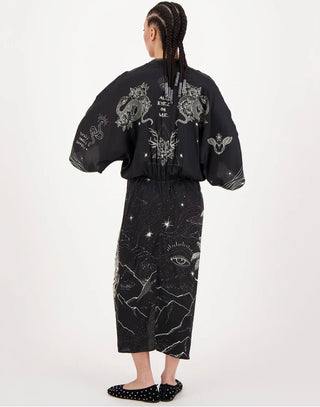 Sophia Kimono Black Magic Dress
