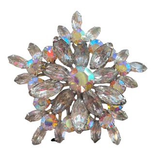 Vintage Sparkling Crystal Brooch