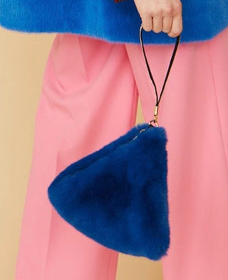 Jayley Pyramid Faux Fur Bag