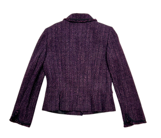 Vintage Tahari Purple Tweed Jacket - Size 8