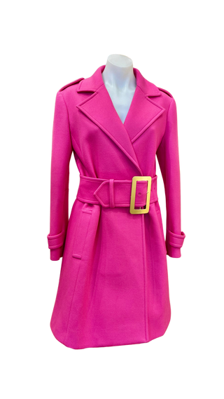 Vintage Pink Moschino Couture Belted Trench - Size 6