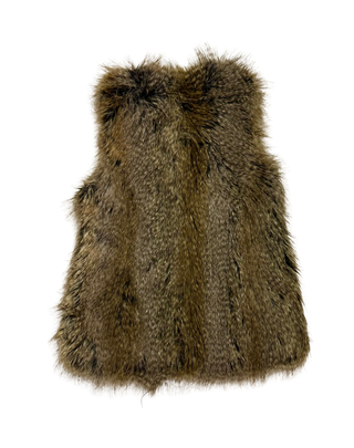 Vintage Trina Turk Faux Fur Vest - Size Medium