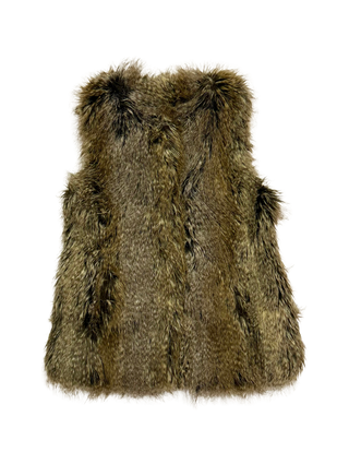 Vintage Trina Turk Faux Fur Vest - Size Medium
