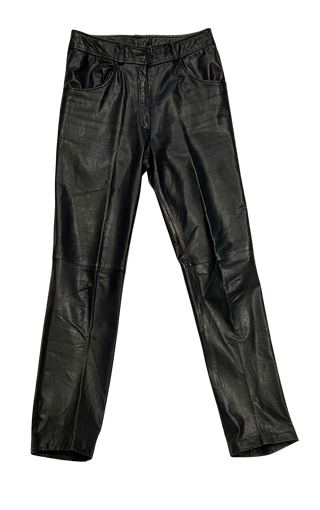 Vintage Black Leather Pants - Size Small