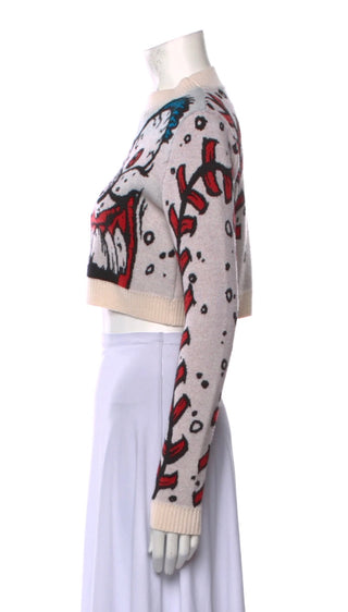 RARE Vintage Jeremy Scott Screaming Mimi 100% Sweater Skirt Set - Small/Medium