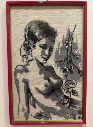 Vintage Nudie Needlepoint