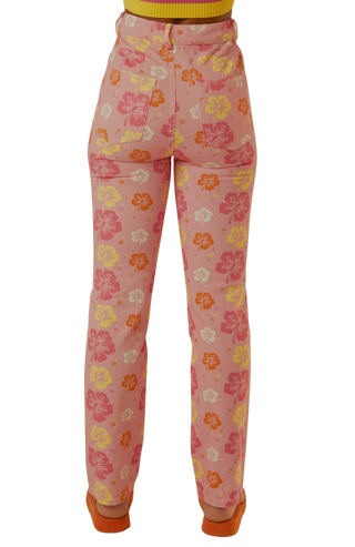 Peppermayo Electric Avenue Hawaiian Floral Pants: Size 6