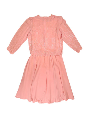 Vintage Pink Beaded Vintage Andie Walsh Dress - Size Medium