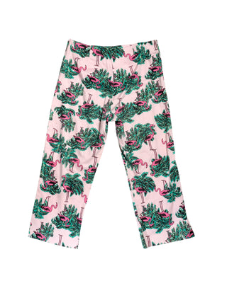 Flamingo and Palm Tree Capri Pants - Size 6
