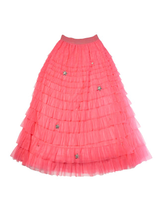 Tulle Skirt with Stars - Pink (Mandorlo) - Light Pink