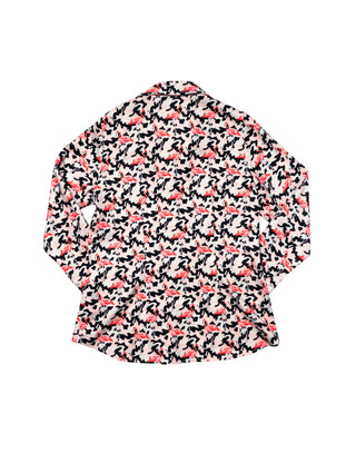 Flamingo and Animal Print Blouse - Medium