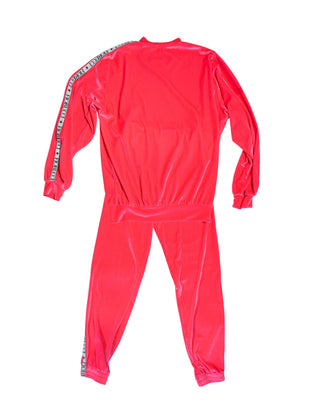 Fiorucci Hot Pink Velvet Tracksuit - Size XS