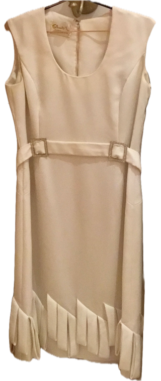 Vintage Ivory Fringe Dress