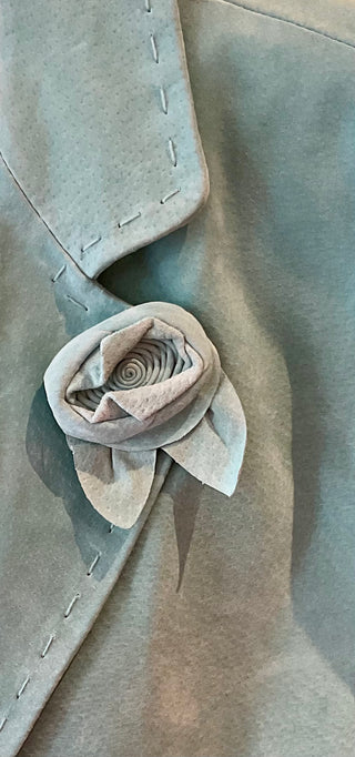 Wilson's Leather light blue suede jacket