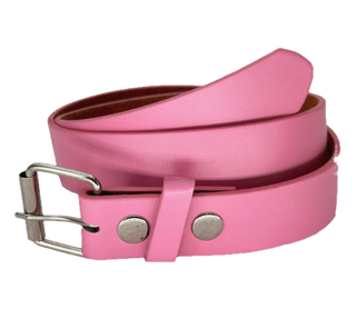 Pink Leather Belt