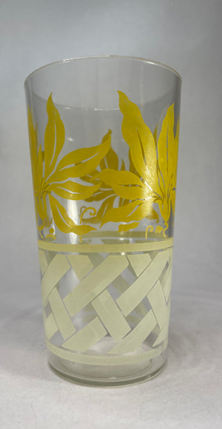 Vintage Flower & Lattice Drinking Glasses