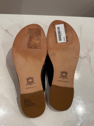 Trask White Leopard Sandals - Size 8