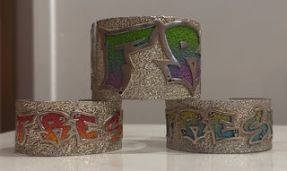 Wide FRESH Sterling Silver Cuff
