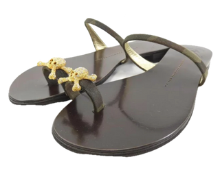 Giuseppe Zanotti Crystal Encrusted Skull Slides