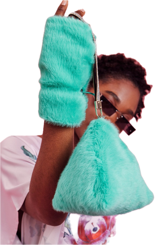 Jayley Pyramid Faux Fur Bag