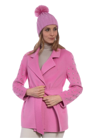 Julietta Pink Cashmere & Wool Overcoat