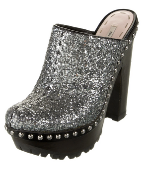 Vintage Miu Miu Glitter Mules