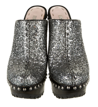 Vintage Miu Miu Glitter Mules