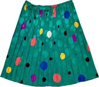 80's JoHanna York by Joan Davis Green and Polka Dot Skirt Set - Size 18