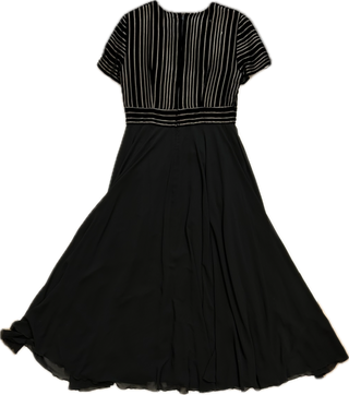 Vintage Vallirana Costura Balck Velvet Bodice Dress - Size Large