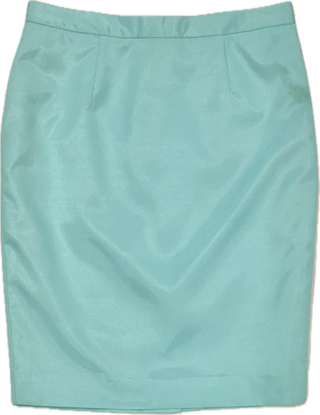 Vintage Seafoam Green Satin Finish Skirt - Size Large