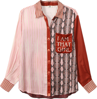 Isabel Red Aura Printed Shirt