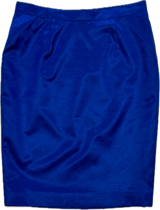 Vintage Royal Blue Pencil Skirt - Size Large