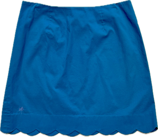 Vintage Lilly Pulitzer Blue Cotton Buttercup Hem Skirt - Size 8
