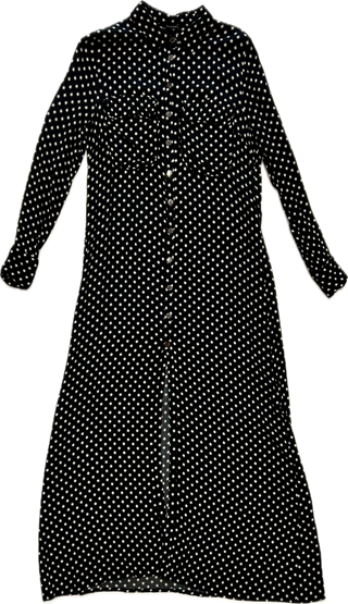 Vintage Black with Stars Le Lis Blanc Chemise Dress - Size Medium