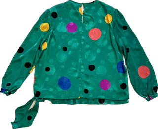 80's JoHanna York by Joan Davis Green and Polka Dot Skirt Set - Size 18