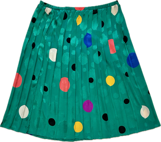 80's JoHanna York by Joan Davis Green and Polka Dot Skirt Set - Size 18