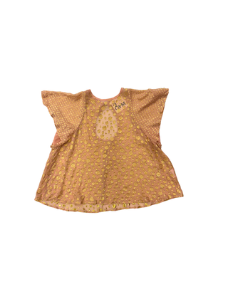 Vintage 8pm gold and pink blouse - Small