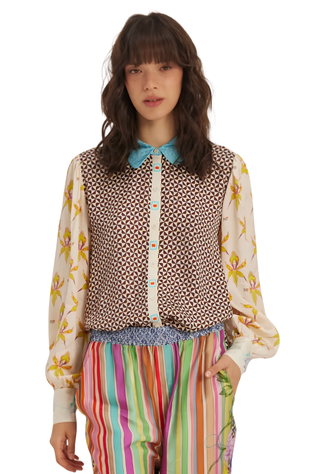 Sola Paradiso Printed Puff Sleeve Blouse