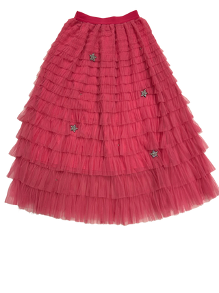 Embellished Dusty Rose Tulle Skirt