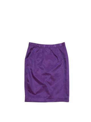 Purple Silk Skirt - Size Medium