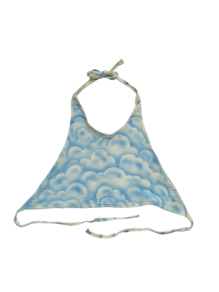 One-Of-A-Kind Blue Clouds 2 Piece Halter & Pants Set - Size S/M