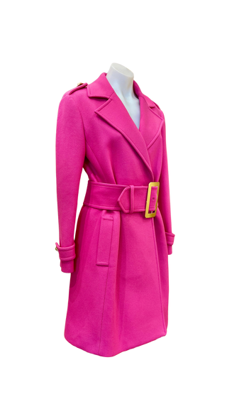 Vintage Pink Moschino Couture Belted Trench - Size 6