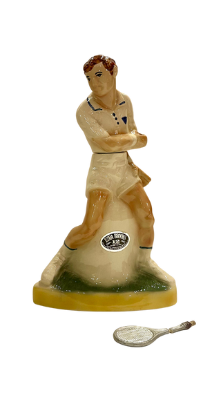 1973 Heritage China Ezra Brooks Tennis Player Liquor Bottle Decanter