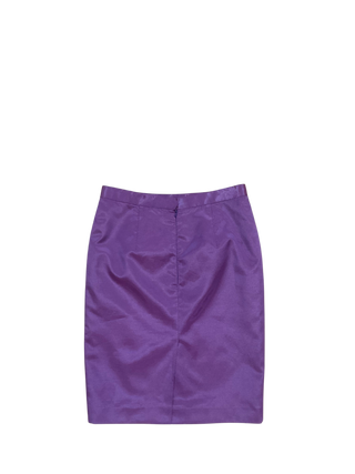 Purple Silk Skirt - Size Medium