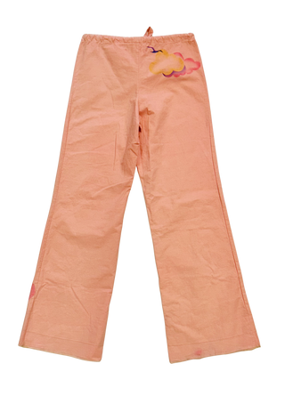 One-Of-A-Kind Peach Pink Sunset 2 Piece Halter & Pants Set - Size S/M