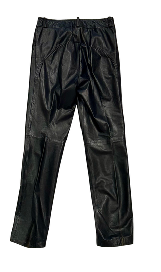 Vintage Black Leather Pants - Size Small