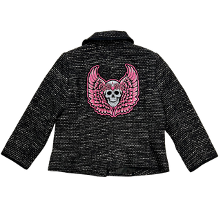 Pink Angel Wings Skull Blazer