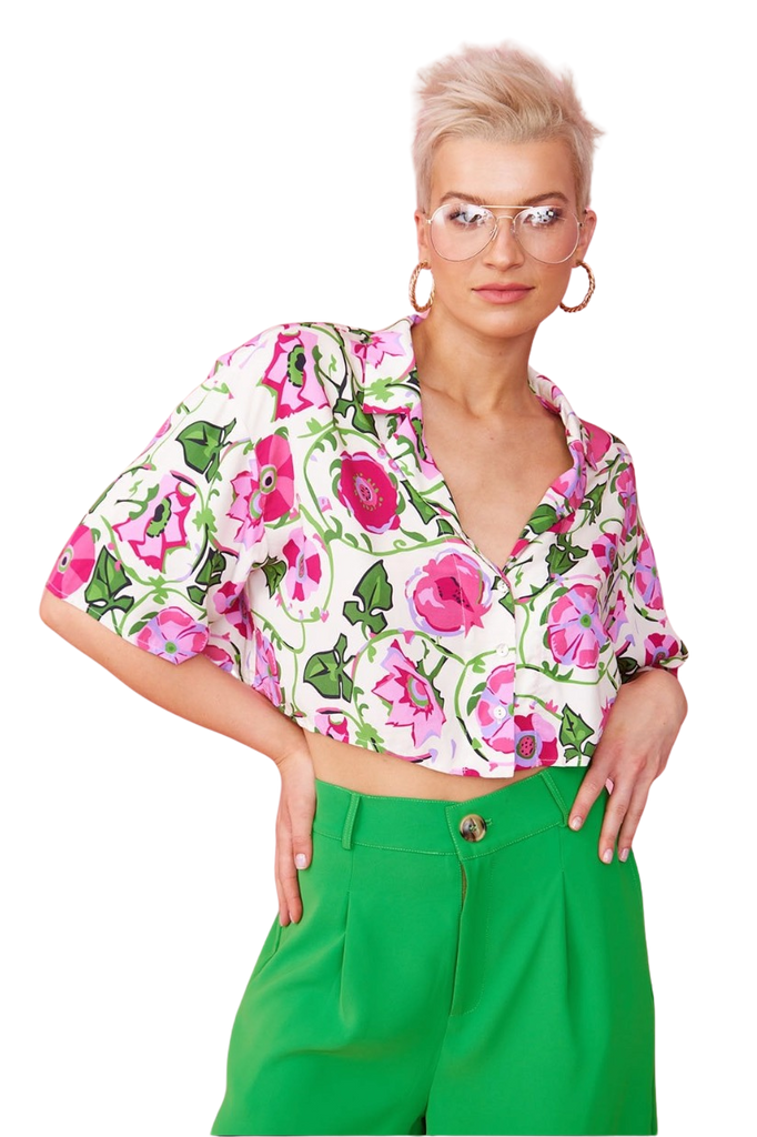 Jayley - Rose Petal Cropped Top - ONE SIZE